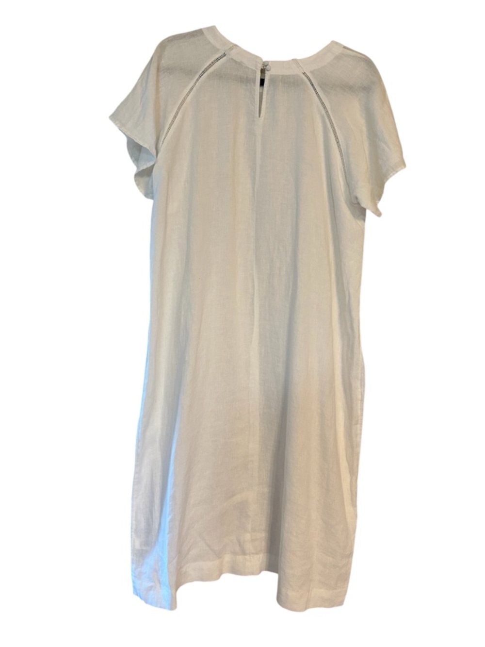 Next TALL Simple White Linen Shift Midi Dress - Picture 2 of 4